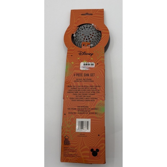 DISNEY HALLOWEEN MICKEY MOUSE 3 PIECE SINK SET. NEW Boo Orange - Picture 4 of 4